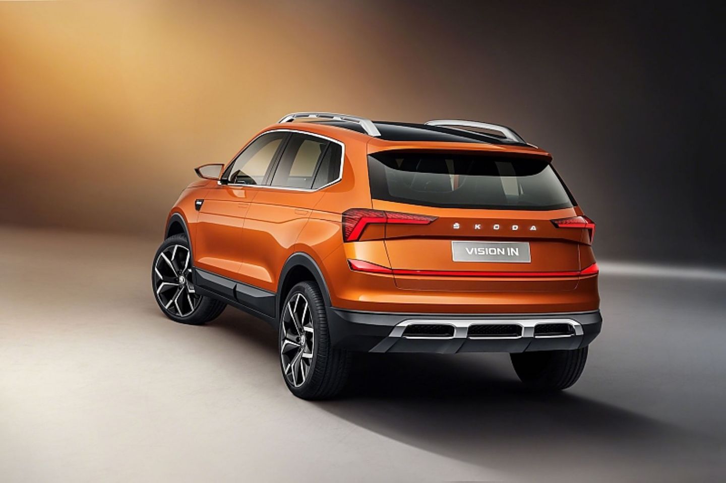 Die Studie Skoda Vision IN steht auf der Delhi Auto Show