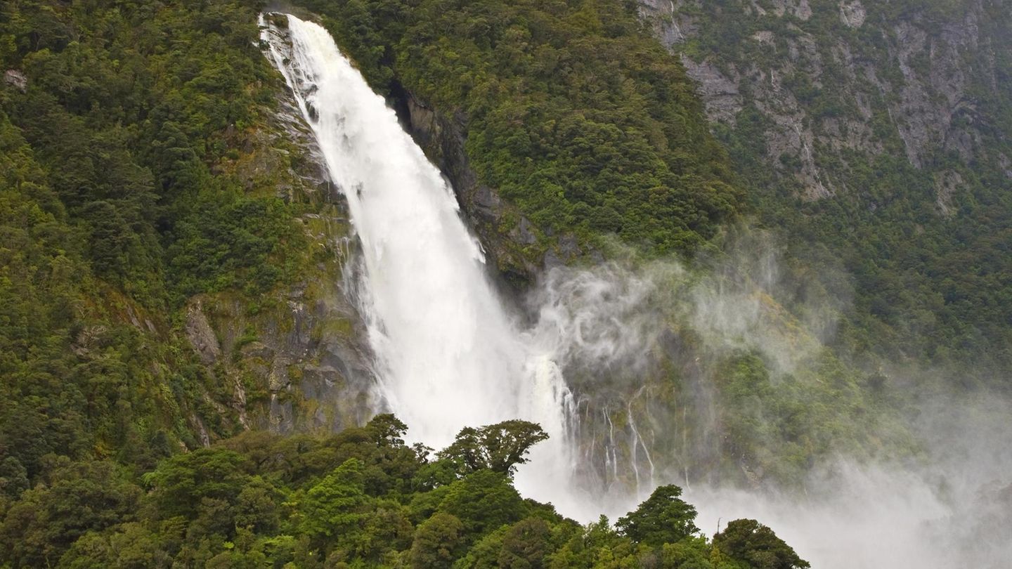 Wasserfall in Neuseeland
