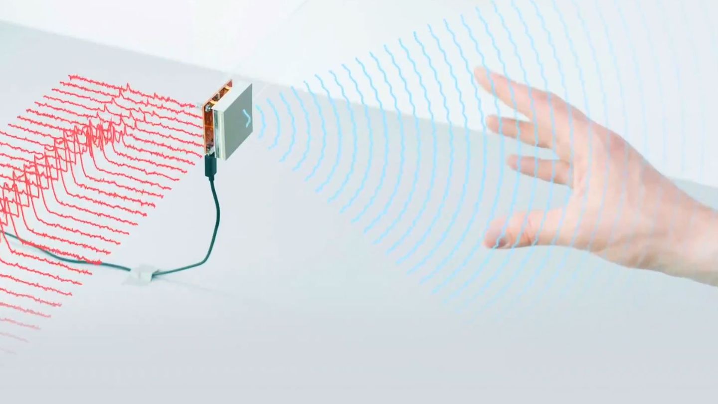 Der Radar-Chip erkennt Nähe und Bewegungen