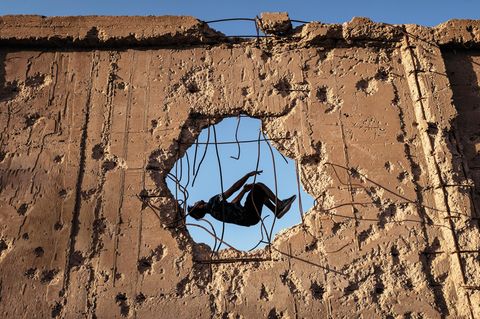 Juju, 30, beim Parcouring