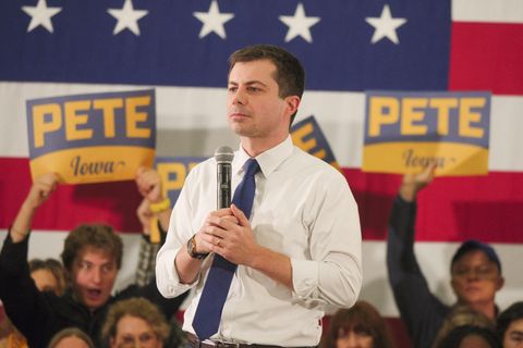 Der demokratische Präsidentschaftskandidat Pete Buttigieg bei einer Wahlkampfveranstaltung in Iowa