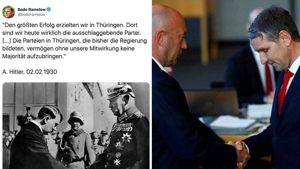 Thüringen: Ramelow polarisiert mit Hitler-Zitat zu Kemmerich Thüringen: Ramelow polarisiert mit Hitler-Zitat zu Kemmerich