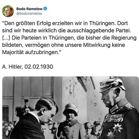 Thüringen: Ramelow polarisiert mit Hitler-Zitat zu Kemmerich