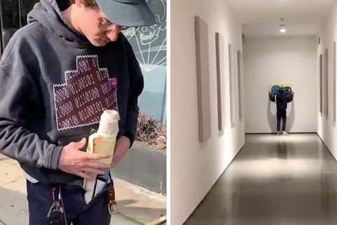 Los Angeles: Künstler schmuggelt Gemälde in Kunstmuseum und hängt es an die Wand