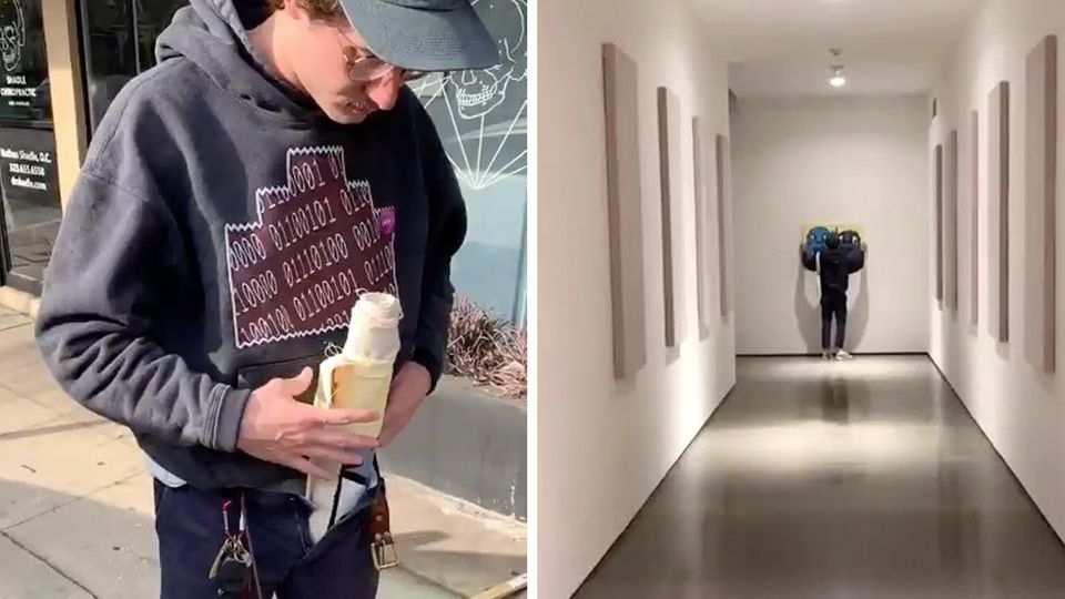 Los Angeles: Künstler schmuggelt Gemälde in Kunstmuseum und hängt es an die Wand