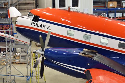 Blick auf den Bug der DC-3