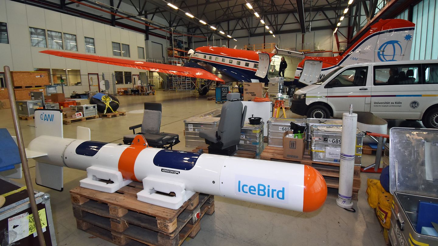 IceBird zur Messeung der Eisdicke