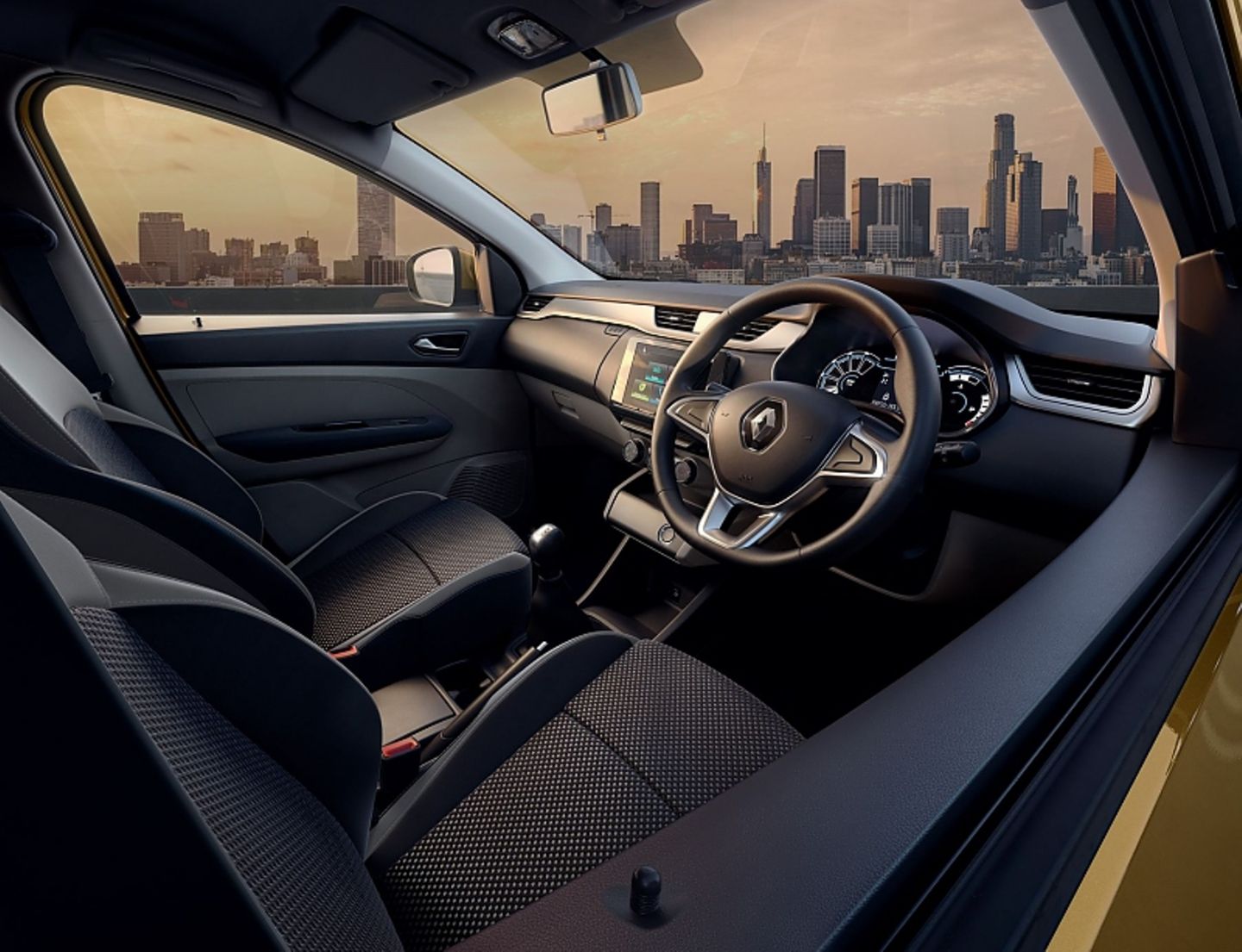 Das Cockpit hat ein modernes Ambiente