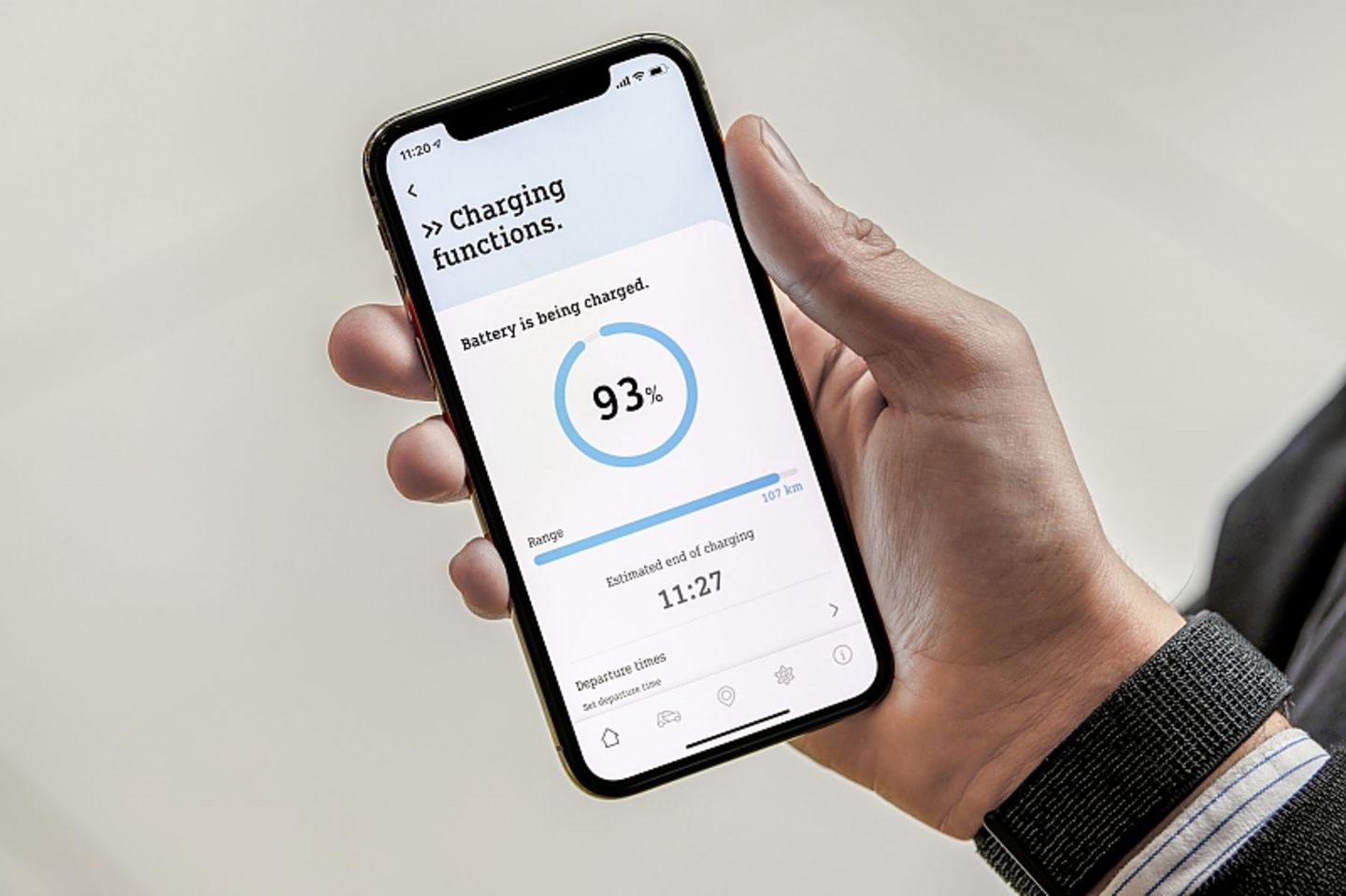 Mit der App hat man den Ladestand ständig im Blick