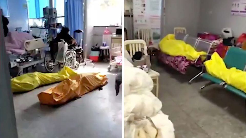 Coronavirus: Aufnahmen sollen Zustände in chinesischen Krankenhäusern zeigen Coronavirus: Aufnahmen sollen Zustände in chinesischen Krankenhäusern zeigen