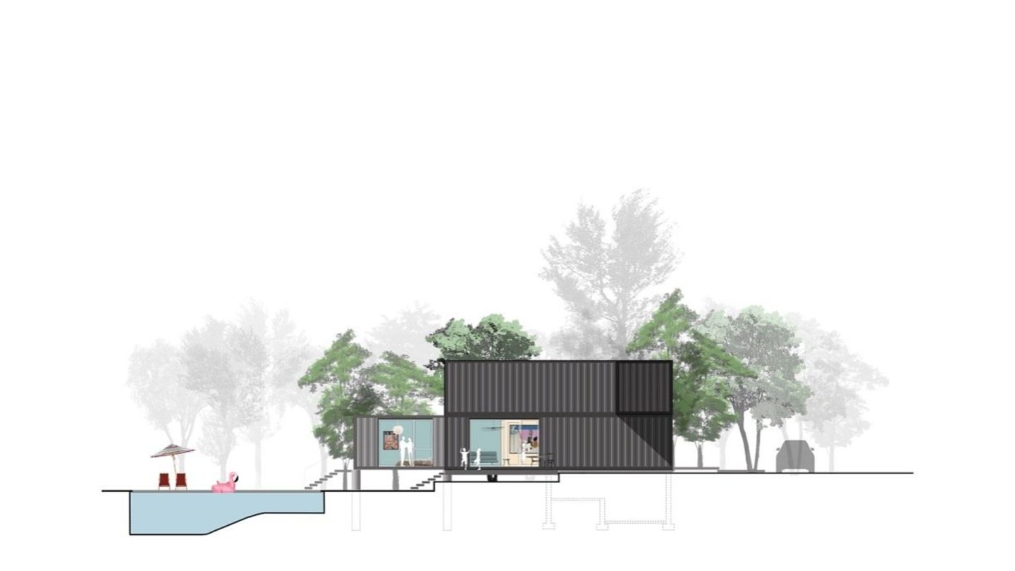 Die Seitenansicht von Amagansett Modular I