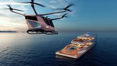 Die Yacht verfügt natürlich über einen Landeplatz für einen Hubschrauber.