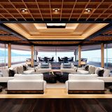 Die Lounges an Bord der "Aqua" haben einen eigenen, raffinierten Stil. 