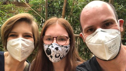 Angst vor Coronavirus: Carina La Grange mit Mann André und Tochter Josephine