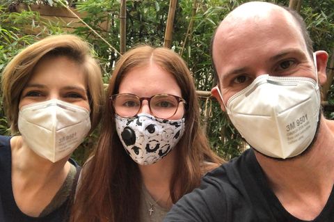 Angst vor Coronavirus: Carina La Grange mit Mann André und Tochter Josephine