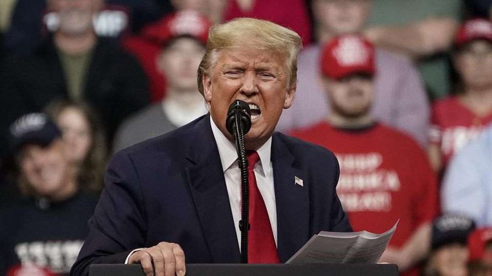 Donald Trump bei einer Wahlkampfveranstaltung in New Hampshire.