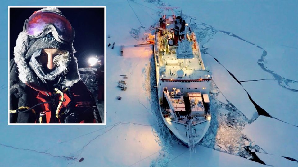 Journalistin Marlene Göring auf der Polarstern-Expedition