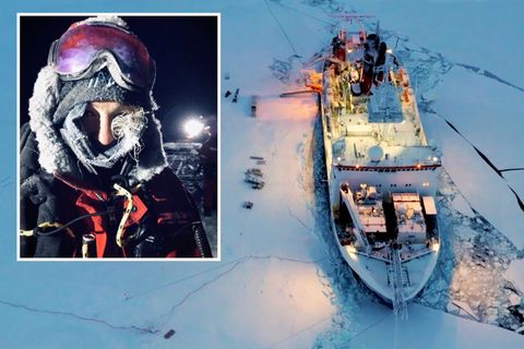 Journalistin Marlene Göring auf der Polarstern-Expedition
