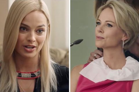 Margot Robbie und Chalize Theron in Bombshell.