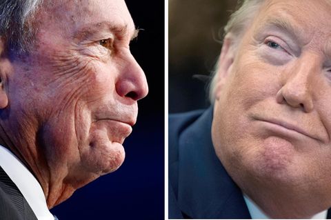 Michael Bloomberg (l.), demokratischer Präsidentschaftsbewerber, und US-Präsident Donald Trump