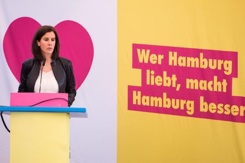 Hamburg: Katja Suding, Landesvorsitzende der Freien Demokraten (FDP), spricht während eines Landesparteitags