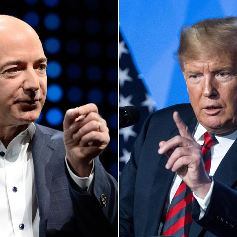 Der mächtigste und der reichste Mann der Welt: Donald Trump und Jeff Bezos können sich nicht wirklich leiden