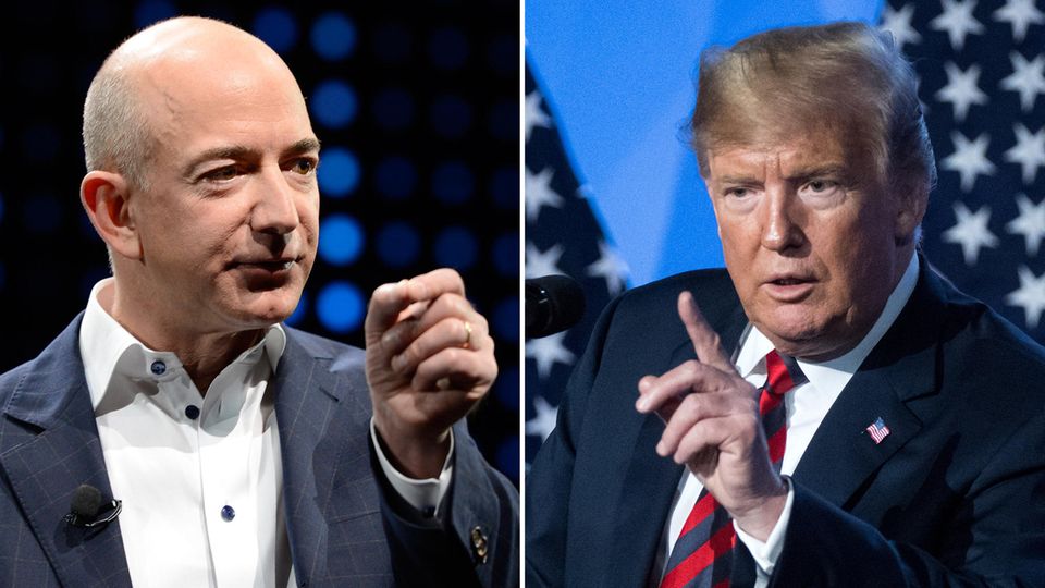 Der mächtigste und der reichste Mann der Welt: Donald Trump und Jeff Bezos können sich nicht wirklich leiden