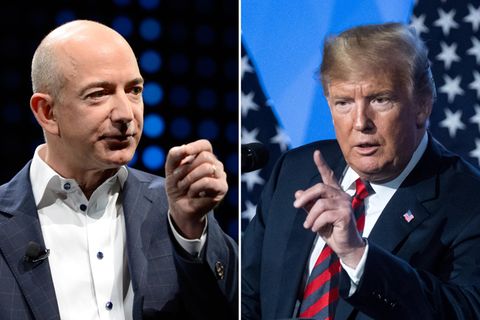 Der mächtigste und der reichste Mann der Welt: Donald Trump und Jeff Bezos können sich nicht wirklich leiden