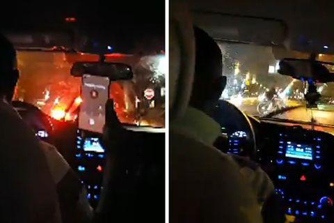 Fahrerflucht: Uber-Fahrer startet Verfolgungsjagd nach Unfall – Fahrgäste filmen Horrorfahrt