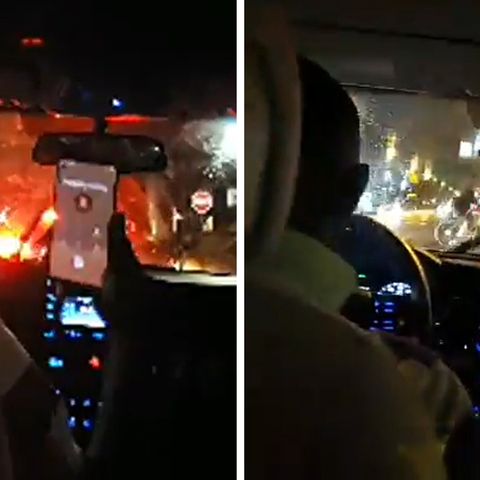 Fahrerflucht: Uber-Fahrer startet Verfolgungsjagd nach Unfall – Fahrgäste filmen Horrorfahrt