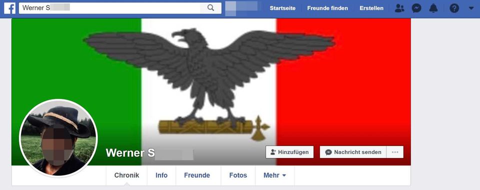 Facebook-Profil von Werner S. Facebook-Profil von Werner S.