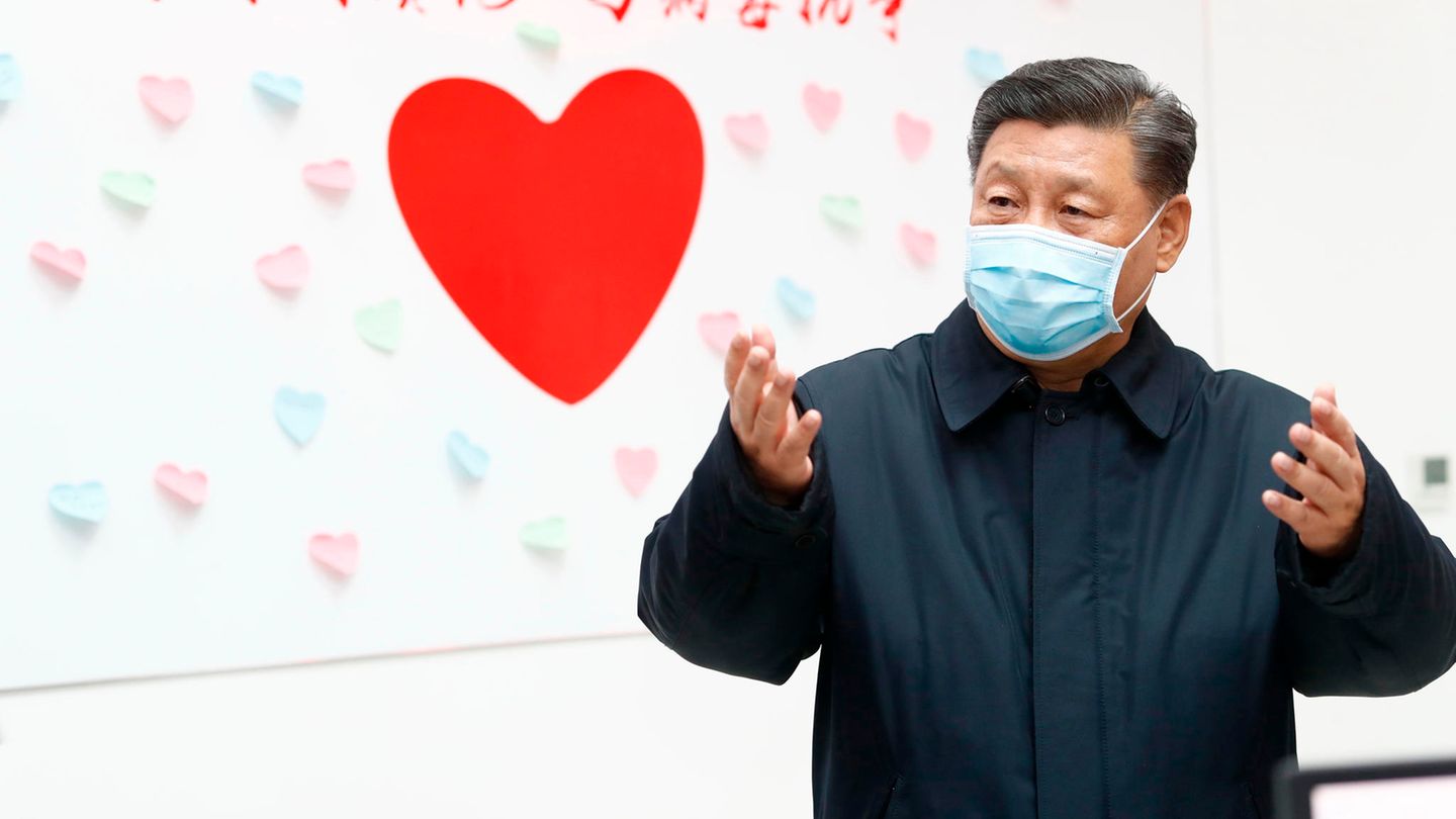 Xi Jinping, Präsident von China, besucht die chinesische Seuchenschutzbehörde