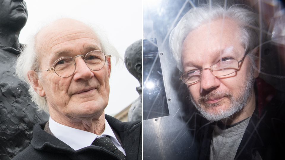 John Shipton (l.) sorgt sich um seinen Sohn, den inhaftierten Wikileaks-Gründers Julian Assange
