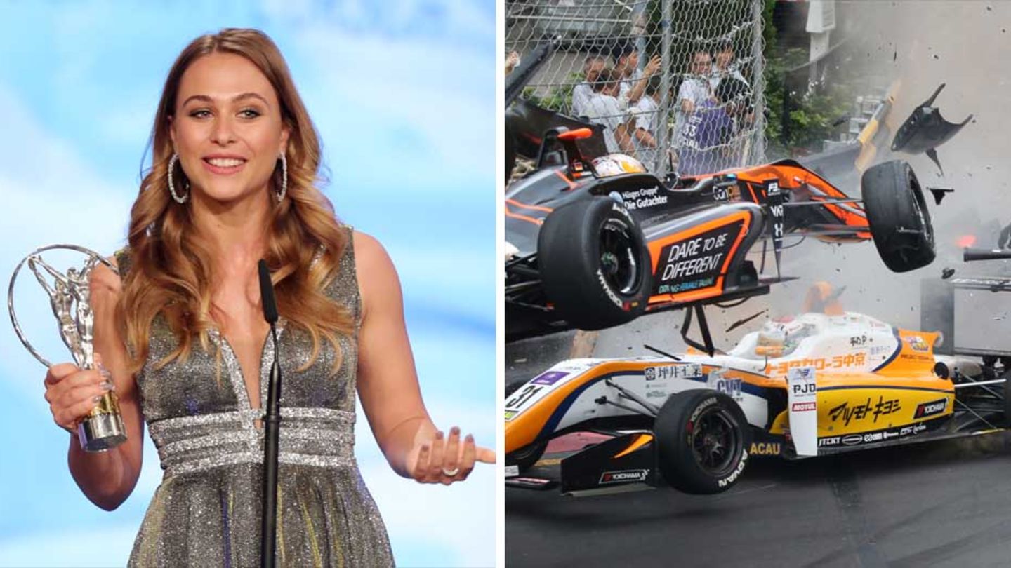 Formel-3-Rennfahrerin Sophia Flörsch mit dem "Laureus World Sports Award"; Unfall
