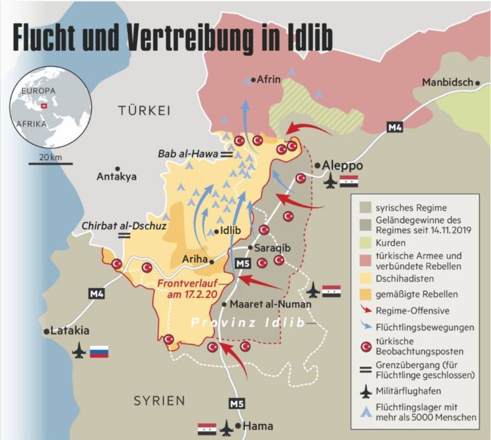 Flucht und Vertreibung in Idlib Flucht und Vertreibung in Idlib