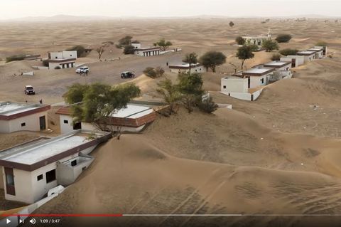 Das verlassene Dorf Al Madam unweit der Grenze zu dem Emirat Schardscha