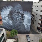 Street Art in Geelong: Ein Seefahrer und das Meer