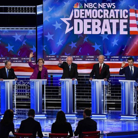 Die demokratischen US-Präsidentschaftsbewerber bei der Debatte in Las Vegas