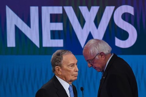 Michael Bloomberg (l.) hatte beim TV-Duell besonders mit den Angriffen von Bernie Sanders zu kämpfen