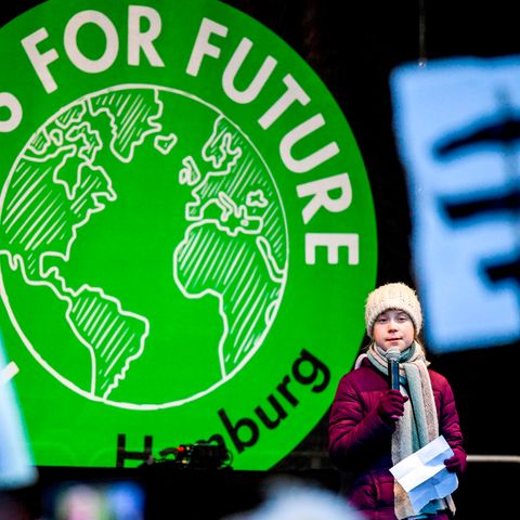Greta Thunberg bei der Fridays-for-Future-Demonstration in Hamburg