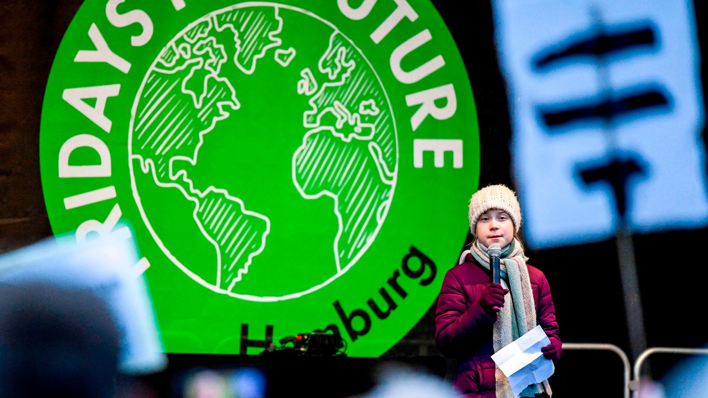Greta Thunberg bei der Fridays-for-Future-Demonstration in Hamburg