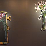 Konfrontation der Wiradjuri People mit der aufgezwungenen Christianisierung - zwei Werke von H. J. Wedge: "Immaculate conception - What hypocrisy", unbefleckte Empfängnis – was für eine Heuchelei.