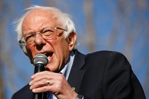 Bernie Sanders, demokratischer Bewerber um die Präsidentschaftskandidatur, spricht bei einer Wahlkampfveranstaltung