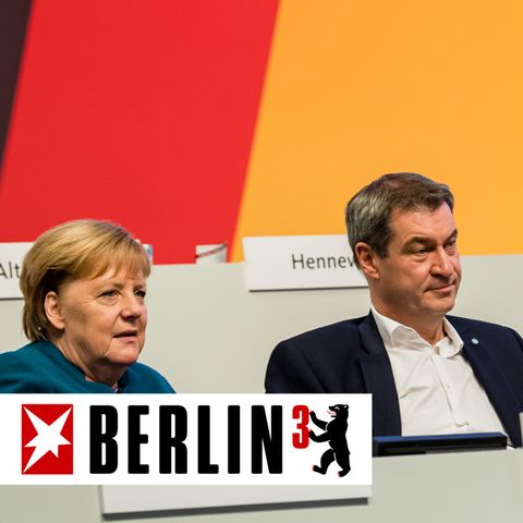 Bundeskanzlerin Angela Merkel (CDU), CSU-Parteichef Markus Söder und CDU-Parteichefin Annegret Kramp-Karrenbauer
