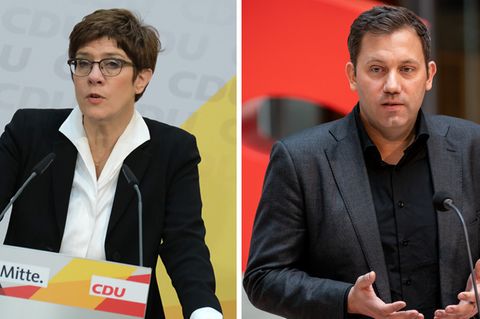 Annegret Kramp-Karrenbauer (l.), CDU-Parteichefin, und Lars Klingbeil, SPD-Generalsekretär