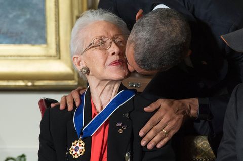 Katherine Johnson und Barack Obama
