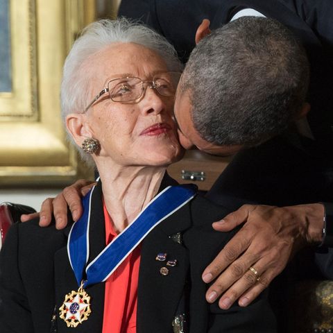 Katherine Johnson und Barack Obama