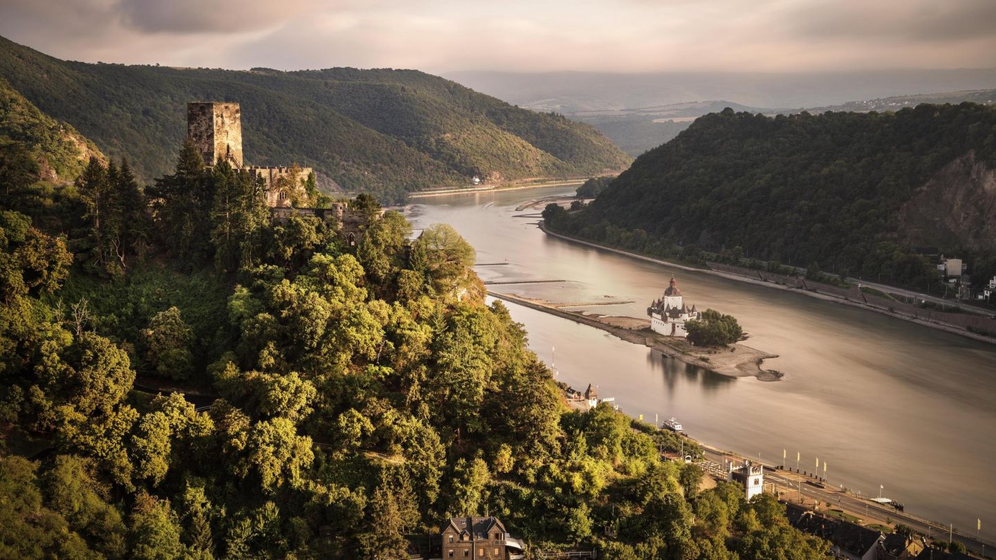 Das Panorama von Burg Gutenfels