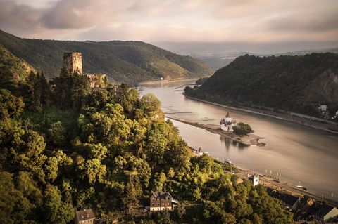 Das Panorama von Burg Gutenfels