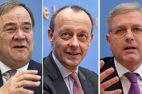 Die drei CDU-Kandidaten Armin Laschet - Friedrich Merz - Norbert Röttgen